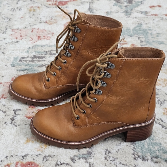Madewell Leather Lace-Up Lugsole Boots - Picture 8 of 10